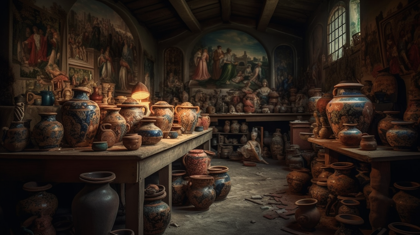 15th century pottery studio renaissance painting