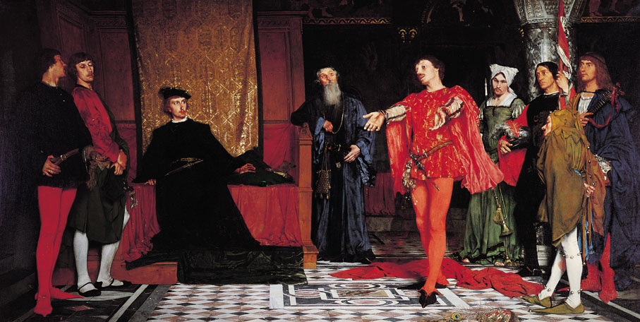 The painting *Actors Before Hamlet* by Władysław Czachórski, ca 1872.