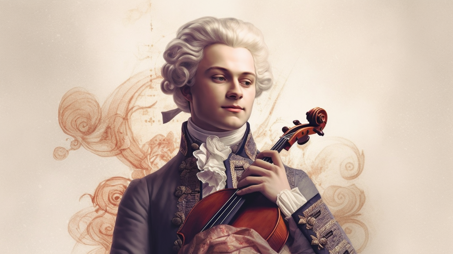 Wolfgang Amadeus Mozart Illustration