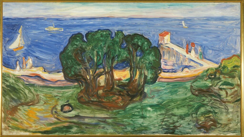 Edvard Munch, Trees by the Beach (The Linde Frieze), 1904